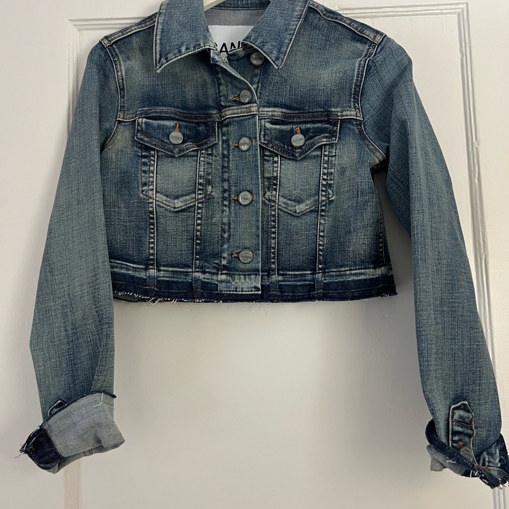 Ganni Blue Denim cropped jacket Never Worn